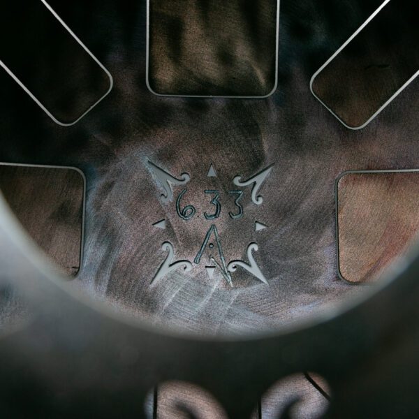 RY-08-633 - showing the drum's unique number with the makers mark inside the drum